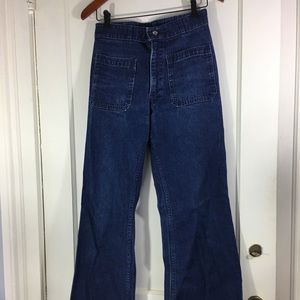 Vintage high waist wide leg sailor jeans